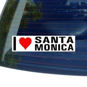  I Love Heart SANTA MONICA Window Bumper Sticker 