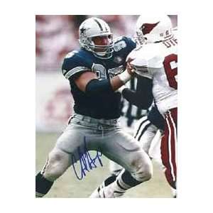  NFL Cowboys Chad Hennings # 95. Autographed Plaque: Sports 