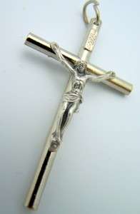 Catholic Silver Crucifix Cross Charm Pendant Jewlery  