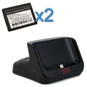  USB Dual Docking Station Cradle Charger with 2nd Battery Charging 