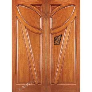   x96 (6 0x8 0) Solid Mahogany Double Entry Doors