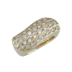  Gopi 14K Gold Invisible Setting Diamond Ring: Jewelry
