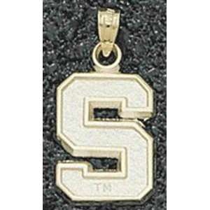  Michigan State Spartans Solid 14K Gold Block S 1/2 14K 