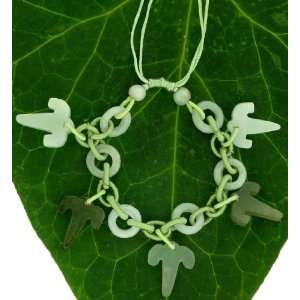    Aries Astrology Handmade Jade Bracelet Embellished with Jade Rings 