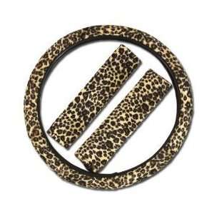  Cheetah Steering Wheel Cover with Shoulder Pad: Automotive