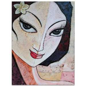   Bali Art~Repro Acrylic Painting~Cherry Lips~On Canvas