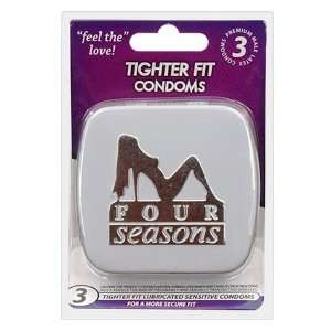 Four seasons condoms tighter   3 pack tin