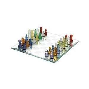  CHH Imports 12 Inch Tinted Glass Chess Set: Toys & Games