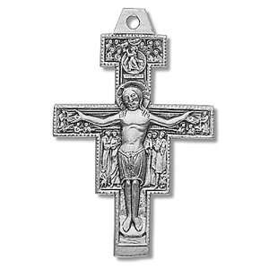  Sterling Silver Saint St Patron Francis Cross Crucifix 