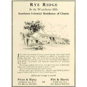  1925 Ad Prince Ripley Fish Marvin Rye Ridge Real Estate 