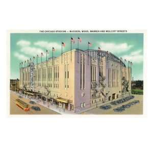 Chicago, Illinois, Exterior View of the Chicago Stadium Giclee Poster 