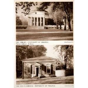   Classroom Library University Virginia   Original Photogravure Home