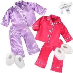  3 Item Bundle: Sophias Doll Clothes 2 Sets of Doll Pajamas 