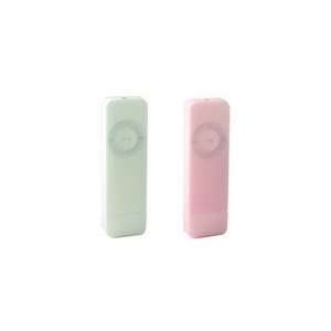  CTA Pink & White Skin Case for iPod Shuffle   IP HSPI: MP3 