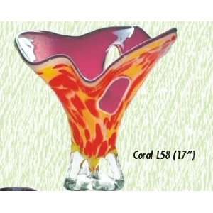  Coral Vase Hand Blown Modern Glass Vase: Home & Kitchen