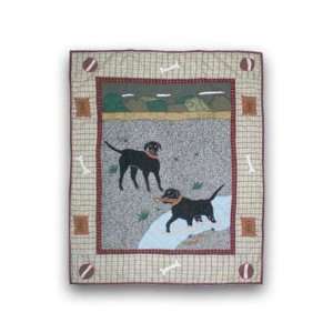  Patch Magic 36 Inch by 46 Inch Black Lab Quilt Crib: Home 