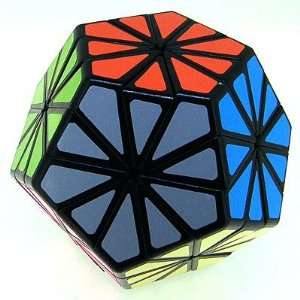   QJ 12 color Pyraminx Crystal Megaminx Magic Cube Black: Toys & Games