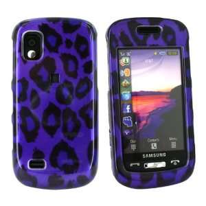  For Samsung Solstice Hard Case Black Leopard Purple 