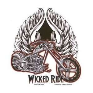  Wicked Ride Biker Motorcycle Chopper   Sticker / Decal 