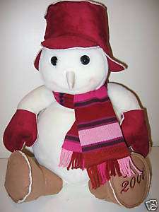 2004 Snowden Target Snowman Plush w/ Pink Scarf MWT  