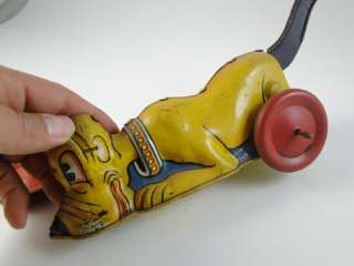 Vintage 1939 Tin Friction Toy Pluto Marx Walt Disney Model Parts 