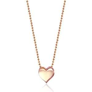    Alex Woo Little Vegas 14k Rose Gold Heart Pendant: Jewelry