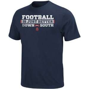 NCAA ESPN Mississippi Rebels SEC Football Just Better T Shirt   Navy 