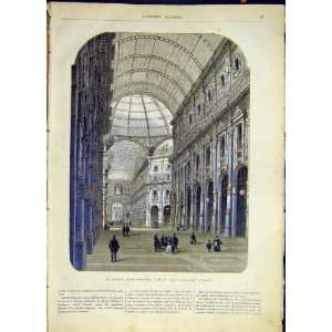  Gallery Victor Emmanuel Milan Italy French Print 1868 