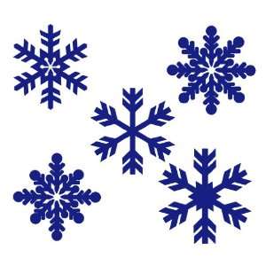  5 Snowflake Assortment Pack Decal Sticker Sports 