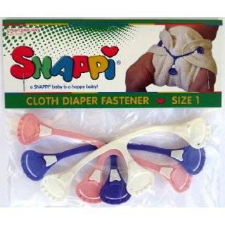 Snappi Cloth Diaper Fasteners   Pack of 3 (Pink, Purple, White)