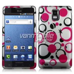  Pink/Silver Bubbles Design Hard 2 Pc Plastic Snap On Case 