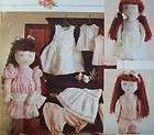 18 doll pattern with outfits Emma victorian fashions face transfer 