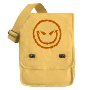    Messenger Field Bag Yellow Smiley Face Smirk 