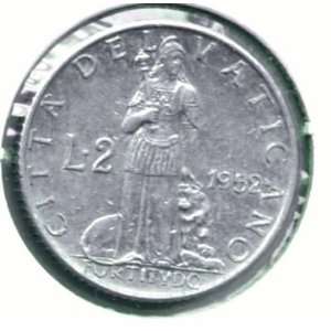  1952 Vatican City 2 Lire Y#50 
