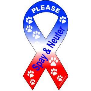   Car Magnet Social Issues Ribbon, Please Spay and Neuter: Pet Supplies
