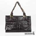 Rhodopis Faux Leather Luxury style Black hidden magnatic lock satchels 