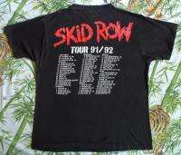 SKID ROW Vintage Concert SHIRT 90s TOUR T RARE ORIGINAL 1991 GUNS N 