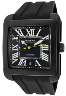 Rotary Watch 705C Mens Editions Automatic Black Dial Black IP Case 