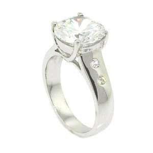 Classic Solitaire Engagement Ring w/Round Brilliant White CZ Size 9