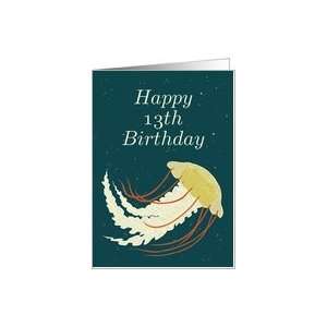  Happy 13th Birthday / Jellyfish Card: Toys & Games