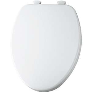 Church 585 White elongated closed front wood toilet seat 