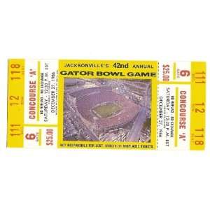    1986 Gator Bowl Game Full Ticket Clemson Stanford 