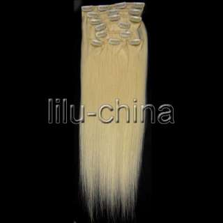 features length 20inch type cilp on qty 1 set 8pcs color see photo 