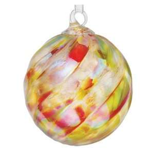  Glass Eye Studio Hand Blown Autumn Twist Glass Ornament 