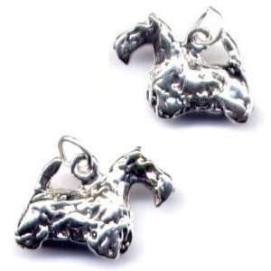 Scottish Terrier Charm Sterling Silver Jewelry Contemporary Rounded 