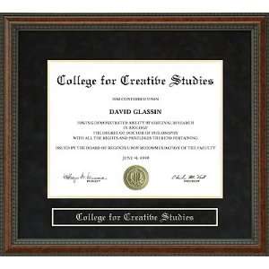  College for Creative Studies (CCS) Diploma Frame Sports 