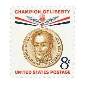  #1111   1958 8c Simon Bolivar Postage Stamp Numbered Plate 
