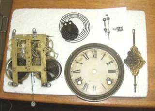 Sessions Brass clock movement spares chime / strike dial / gong 