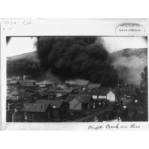  Fire,Cripple Creek,Colorado,CO,c1896,smoke,Teller Co 