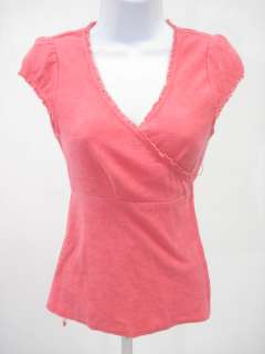 NANETTE LEPORE Pink Terry Cloth Wrap Shirt Top Sz M  